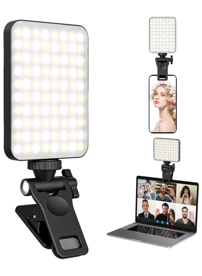Rechargeable Selfie Light - Clip Fill Light for Phone Laptop Tablet Portable Light for Video Conference Live Streaming Zoom Call Makeup Picture - Image 1