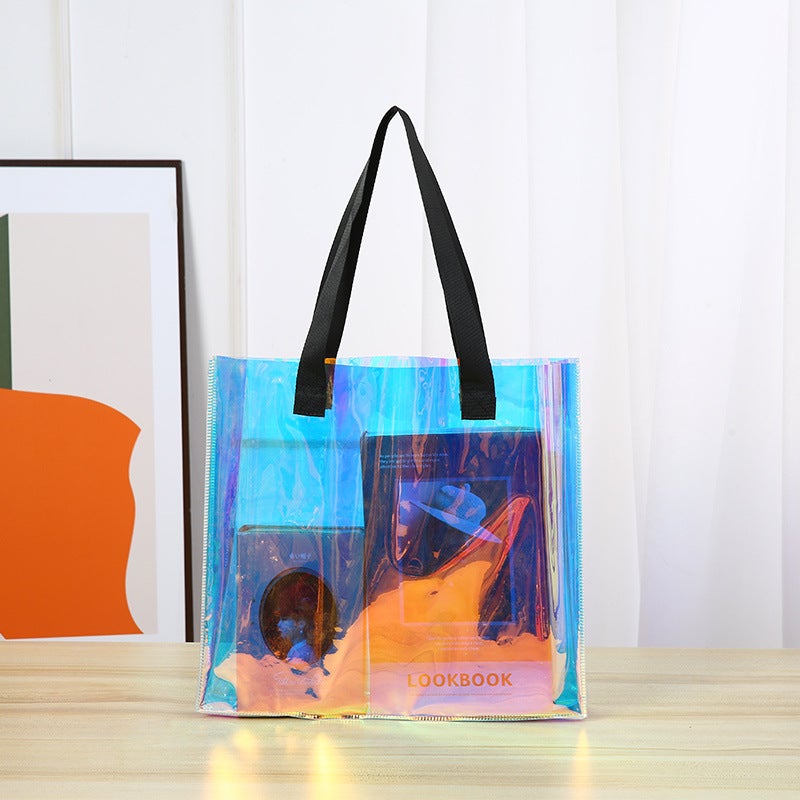 PVC Laser Gift Bags, Rainbow, Large Capacity - Image 5