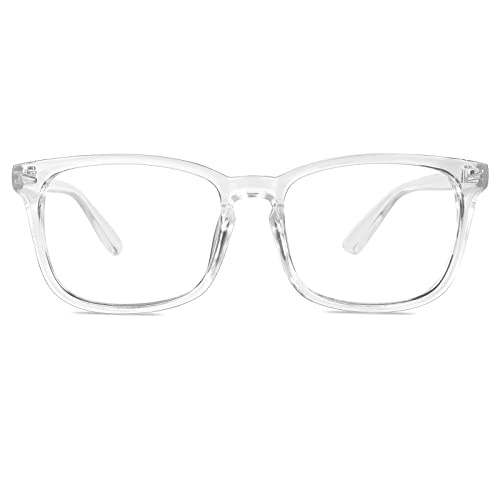 GQUEEN Fashion Glasses Non Prescription Fake Glasses for Women Men Clear Lens Square Transparent, 201582 - Image 1