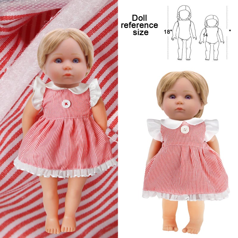 MLcnleS Alive Baby Doll Clothes and Accessories - 10 Sets Girl Doll Clothes Dress for 12 13 14 15 Inch Dolls, Baby Doll Clothes - Dolls Outfits Accessories with Hairpin & Underwear 22 Pcs for Girls Gift - Image 5