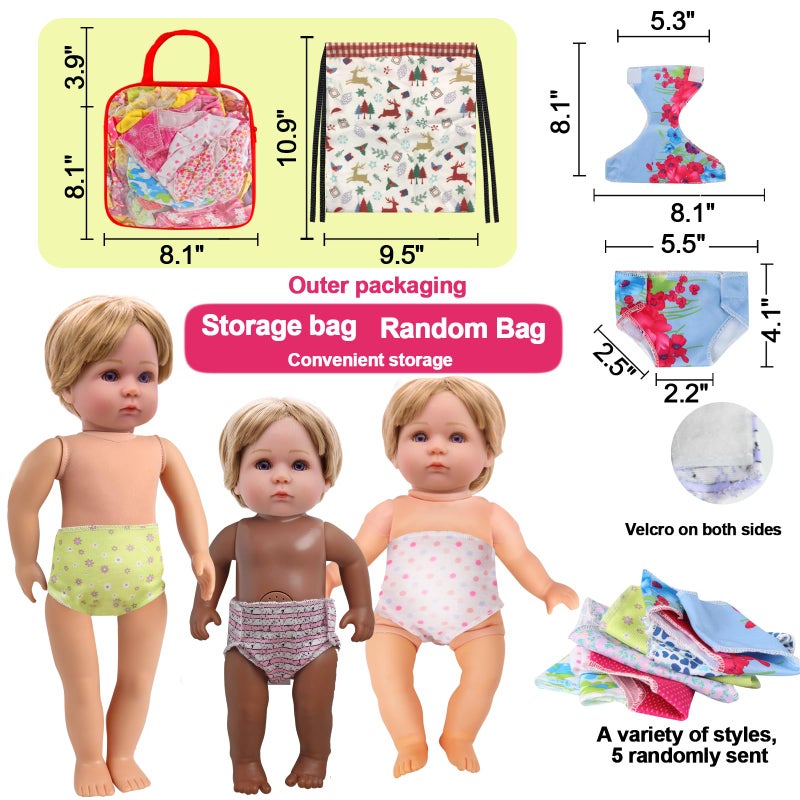 MLcnleS Alive Baby Doll Clothes and Accessories - 10 Sets Girl Doll Clothes Dress for 12 13 14 15 Inch Dolls, Baby Doll Clothes - Dolls Outfits Accessories with Hairpin & Underwear 22 Pcs for Girls Gift - Image 4