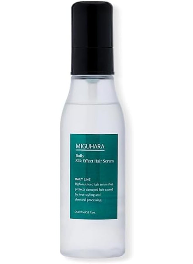 MIGUHARA Daily Silk Effect Hair Serum | K-Beauty Nutrient Hair Serum (120ml / 4.05 fl. oz.) | Smooth & Soft Finish | Lightweight & Shine-Enhancing