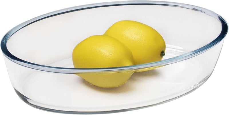 Shopiable Store Borosilicate Glass Baking Dish for Oven Casserole Dish Baking Pan Oval Serving Plates for Cooking Kitchen Cake Dinner Banquet and Daily Use 16L - Image 1