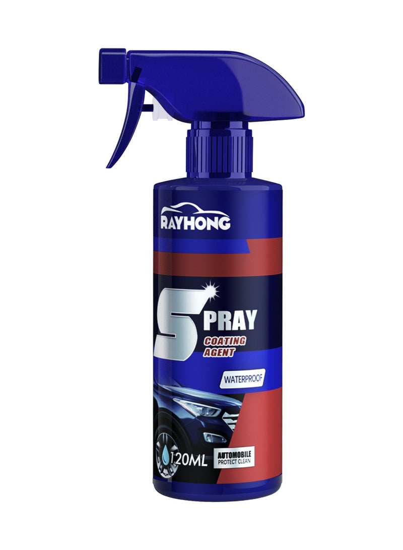 RAYHONG Ceramic Car Coating Spray, 3 In 1 High Protection Express Car Coating Spray, High Protection Nano Coat, Anti Dirt, Boost Gloss, 120ML With Towel And Sponge - Image 1