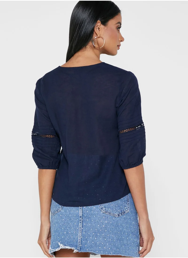 VERO MODA Ruffle Trim Top