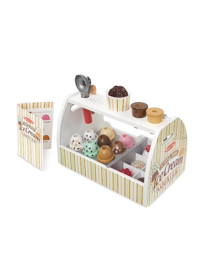 Melissa & Doug 28-Piece Scoop & Serve Ice Cream Counter - Image 1