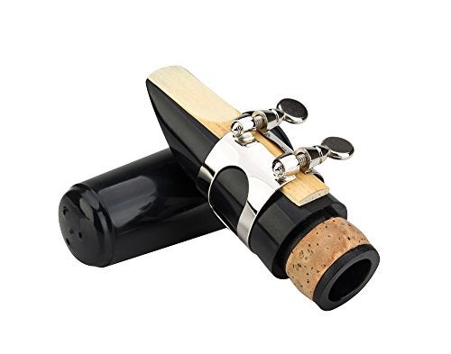 Glory Clarinet Mouthpiece Kit with Ligature,one reed and Plastic Cap,Black - Image 1