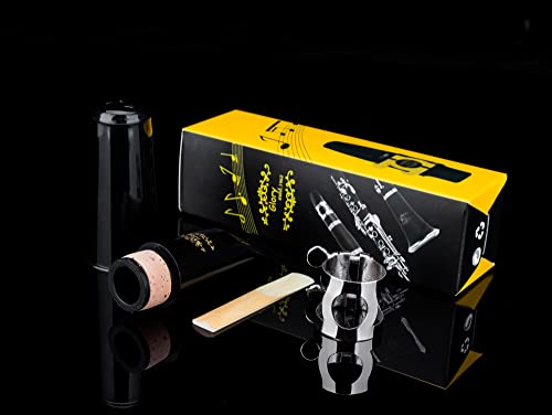 Glory Clarinet Mouthpiece Kit with Ligature,one reed and Plastic Cap,Black - Image 4