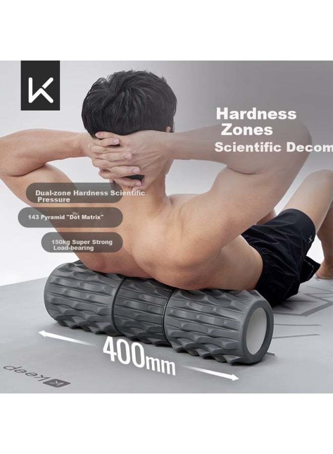 Keep Foam Roller With Spiky Balls For Leg Muscles Relaxation, Professional Fitness Yoga Roller Massage Stick Standard Edition - Dusk Cloud Grey - Image 1