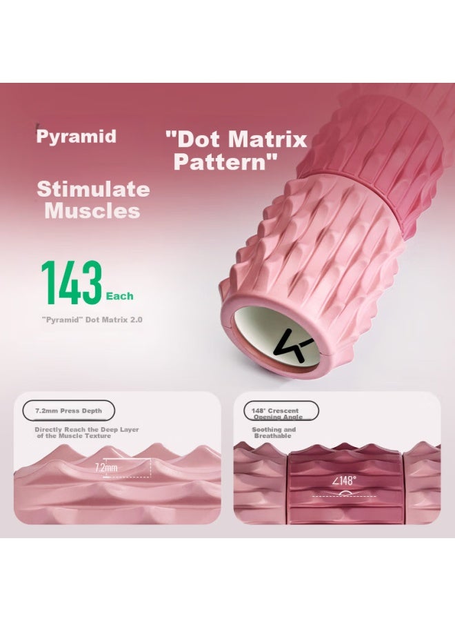 Keep Foam Roller With Spiky Balls For Leg Muscles Relaxation, Professional Fitness Yoga Roller Massage Stick Standard Edition - Dusk Cloud Grey - Image 4