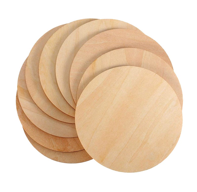 PD Craftozone 50 Pcs 3 Inch Round Shaped MDF Coasters Plain Wooden Art Craft Coaster Blank Cutouts for Tea Coffee Painting Wood Sheet Craft, Decoupage,Resin Mandala Art Work & Decoration, 2.5mm thick (50) - Image 1