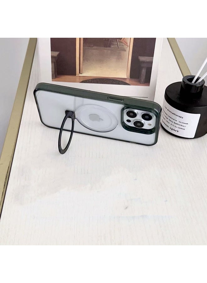 حافظة محممة MagSafe لـ Apple iPhone 15 Pro Max، 【حماية كاملة من الصدمات】 حافظة هاتف رفيعة مع مغناطيسات قوية، مقاومة للتأهل، مقاومة للسقوط وميزة الدعم (للمشاهدة) - Image 5