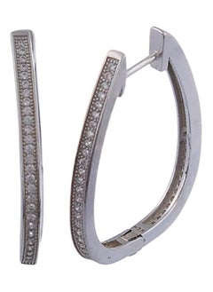 Generic Morgan Jewelry 925 Sterling Silver Cable Chain Necklace with Rhinestones  - Image 2