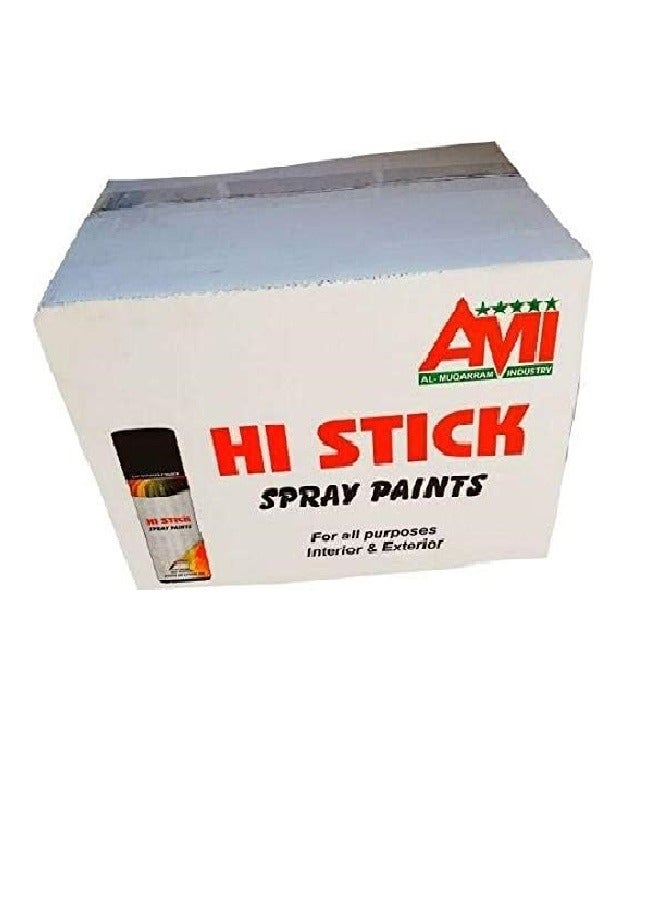 Hi Stick Silver Grey Spray Paint 12 Pc In 1 Box - Image 1