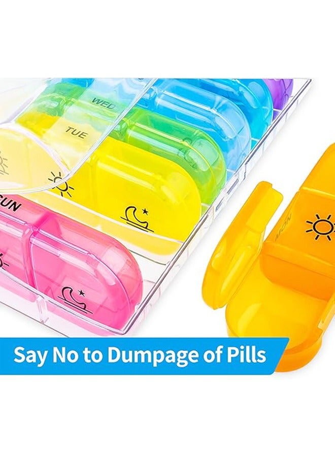 Weekly Pill Organizer, Compact Pill Box 7 Day with Roomy Pill Case and Sturdy Design for Managing Your Vitamins, Fish Oils, Supplements - Image 3