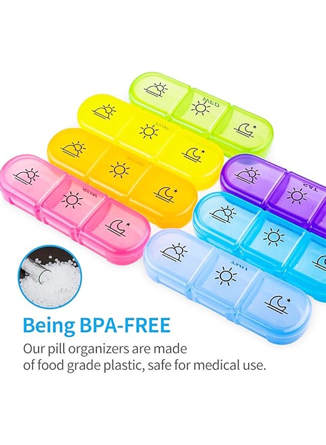 Weekly Pill Organizer, Compact Pill Box 7 Day with Roomy Pill Case and Sturdy Design for Managing Your Vitamins, Fish Oils, Supplements - Image 4