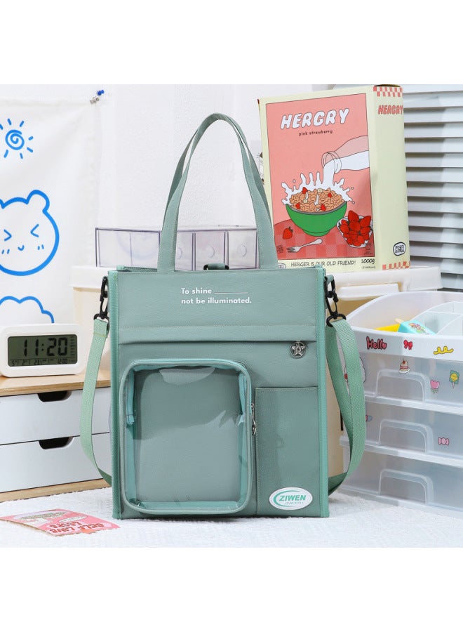 Large Capacity OxFord Cloth Waterproof Crossbody Bag Durable Korean Style Art Bag For Primary School Students Children Backpack Mend-up Bag-Color:Blue [fabric Upgraded And Thickened] - Image 4