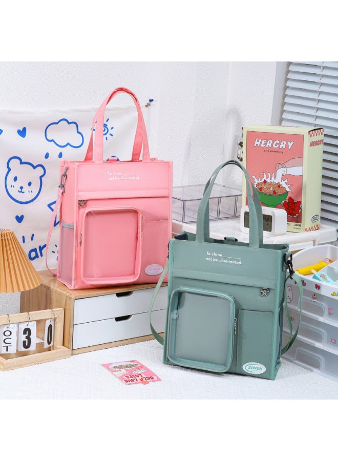 Large Capacity OxFord Cloth Waterproof Crossbody Bag Durable Korean Style Art Bag For Primary School Students Children Backpack Mend-up Bag-Color:Blue [fabric Upgraded And Thickened] - Image 2