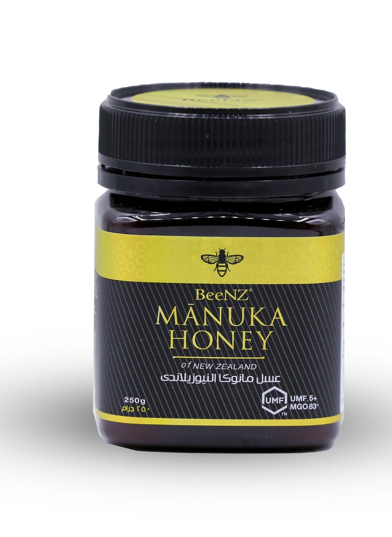 BeeNZ Manuka Beenz Honey +5 250gm  - Image 1