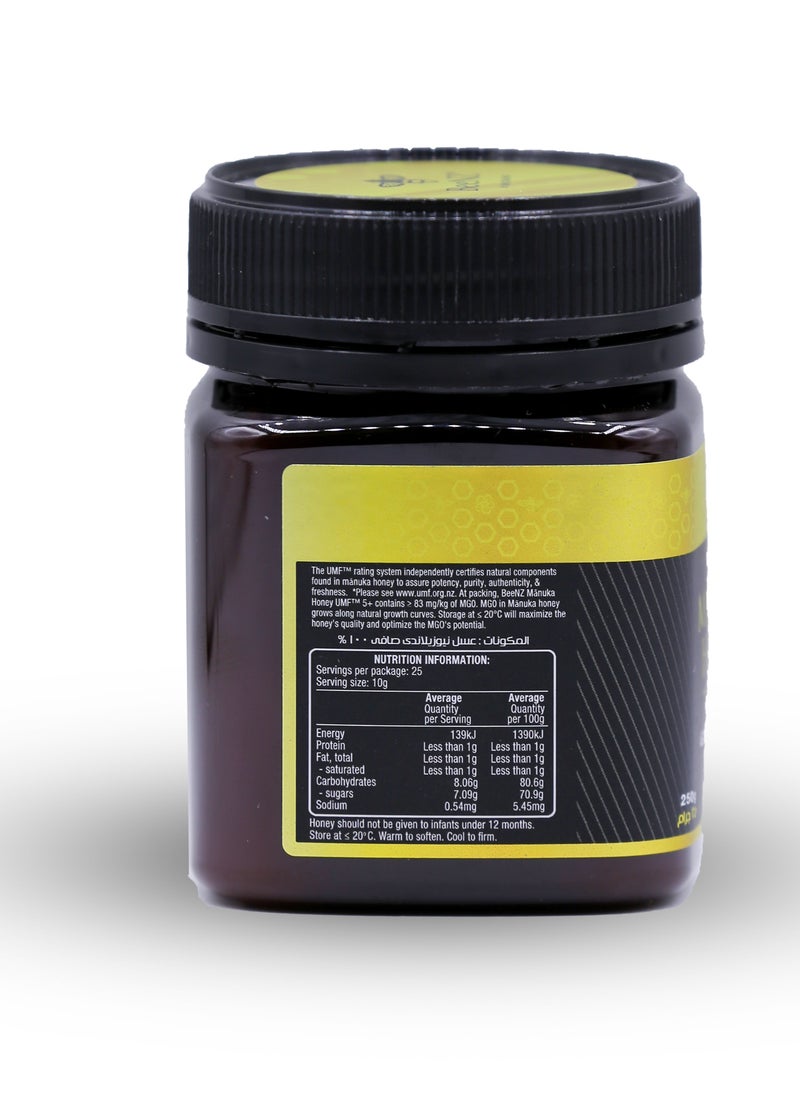 BeeNZ Manuka Beenz Honey +5 250gm  - Image 2