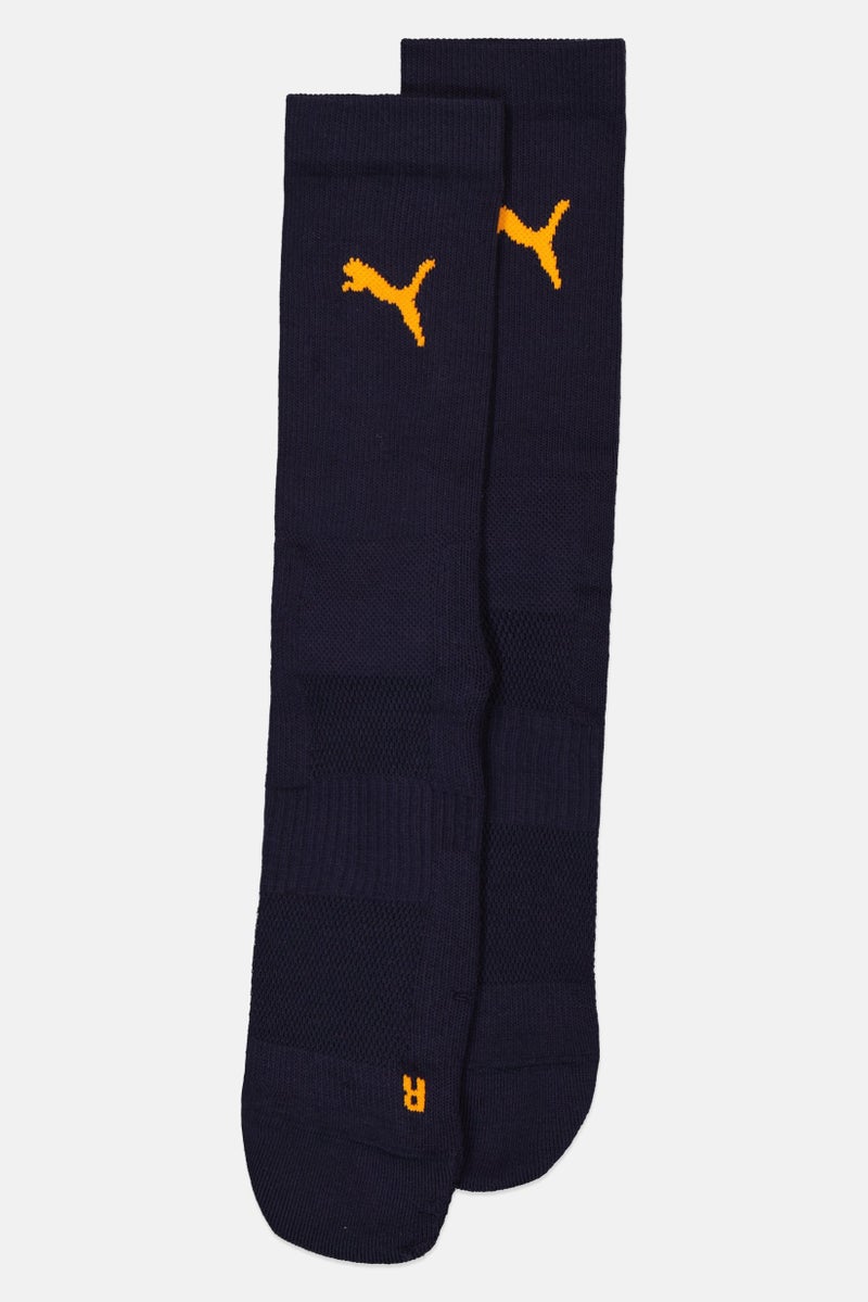 PUMA Men 1 Pair Brand Logo Football Crew Socks, Dark Navy - Image 1