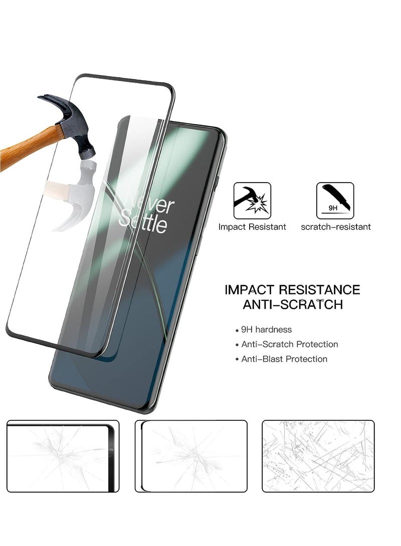 LEDIN Screen Protector for OnePlus 11 5G Tempered Glass Full Adhesive Full Coverage Bubble Free Anti Scratch HD Clear High Responsive Screen Protector for OnePlus 11 5G (5D Glass) - Image 2