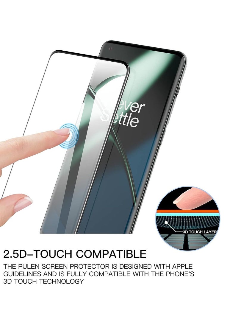 LEDIN Screen Protector for OnePlus 11 5G Tempered Glass Full Adhesive Full Coverage Bubble Free Anti Scratch HD Clear High Responsive Screen Protector for OnePlus 11 5G (5D Glass) - Image 5