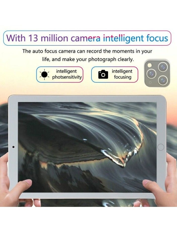 AROAQ S16 Android Tablet, 10.1 Inch Large Screen Lightweight Portable Smart Pad, Ultra Thin Dual Camera Octa Core Wifi Tab For Gaming Movies Learning, (White)  - Image 2