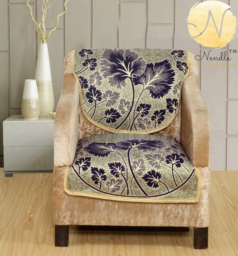 Nendle Poly Cotton Sofa Cover Set of 3+1+1 Seater (Pack of 6) - Image 3