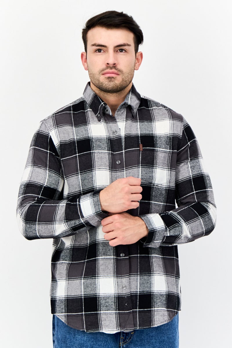 Chaps Men Regular Fit Plaid Long Sleeve Casual Shirts, Multicolor - Image 1