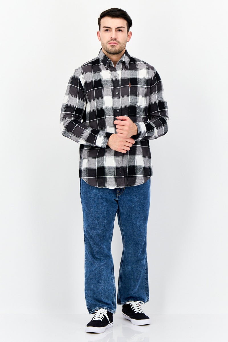 Chaps Men Regular Fit Plaid Long Sleeve Casual Shirts, Multicolor - Image 2