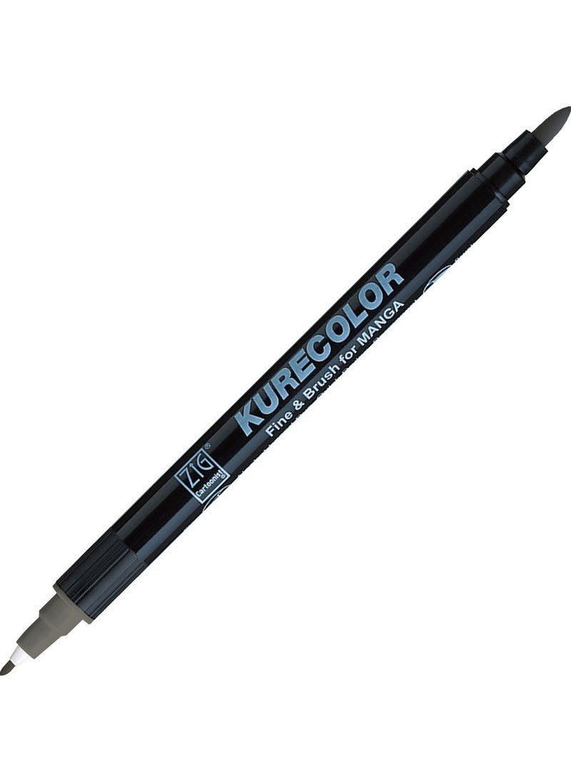 Zig - Kurecolor Fine&brush For Manga Double Sided Pencil N:c.07 Cool Gray 7 - Image 1