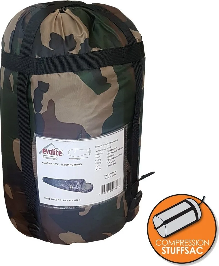 Evolite Alaska Pro -15ºc Camouflage 2 Combinable Sleeping Bags