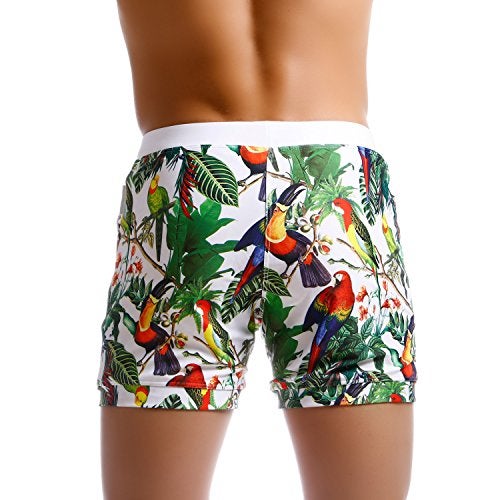 Taddlee Men Swimwear Swimsuits Flower Print Surf Board Boxer Shorts Trunks Long (S,XF83) - Image 2