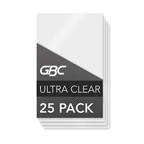 GBC Laminating Sheets, Thermal Laminating Pouches, Index Card Size, 5 Mil, HeatSeal UltraClear, 25 Pack (3202002) - Image 1