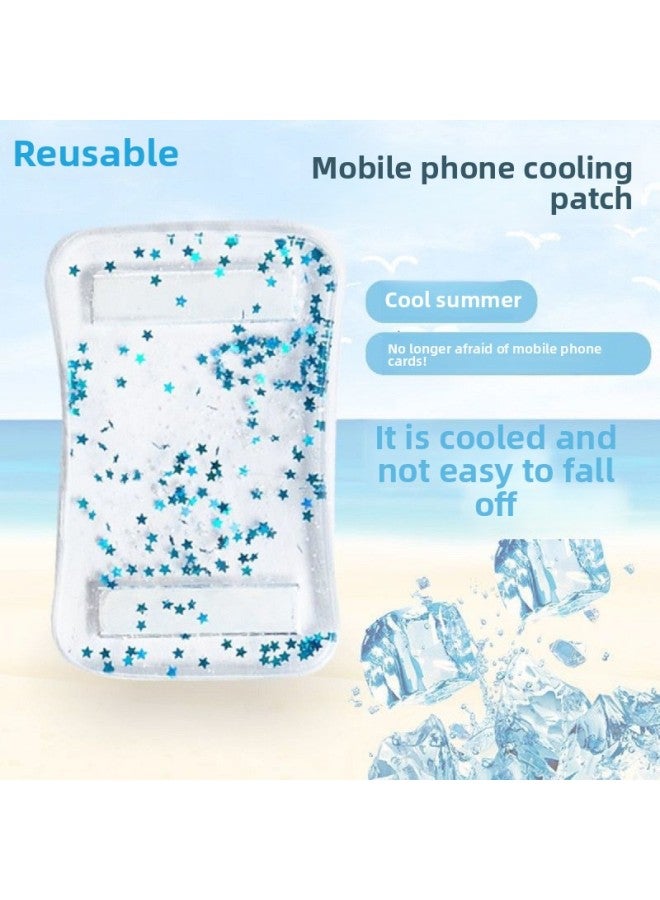 Loquat Mobile Phone Cooling Heat Dissipation Artifact Summer Essential Cold Cooling Artifact Game Live Mobile Phone Cooling Sticker Heat Dissipation Sticker-Colour:Blue-one Piece - Image 3