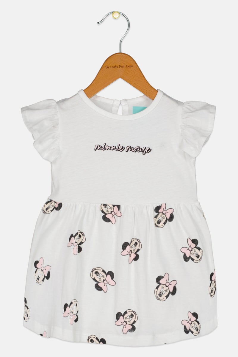 Disney Baby Toddlers Girl Graphic Print Dress, White - Image 2