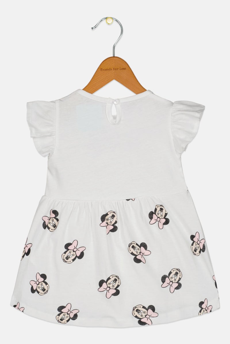 Disney Baby Toddlers Girl Graphic Print Dress, White - Image 3