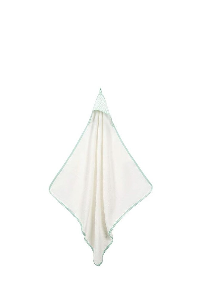 Under the Nile - Under the Nile Organic Cotton Super Soft Baby Deluxe Hooded Towel Striped- Super Absorbent Baby Bath Shower Towel for Sensitive Skin Baby - Image 1