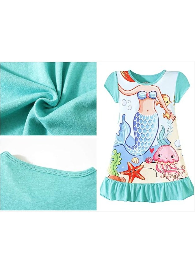 CALL PLAY Nightgowns for Girls Kids Pajamas Princess Dress Sleepwear Night Gown 3-10 Years - Image 3