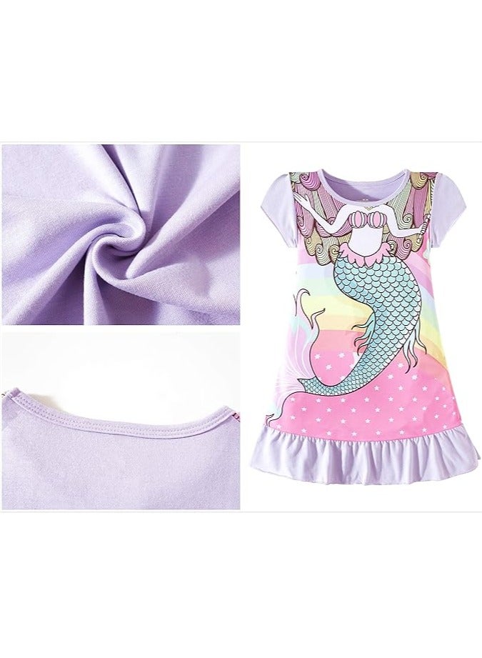 CALL PLAY Nightgowns for Girls Kids Pajamas Princess Dress Sleepwear Night Gown 3-10 Years - Image 4
