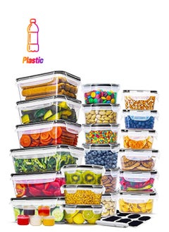 Hihonor 52-Piece Food Storage Container Set,Meal Prep Container Set,Kitchen Storage and Organization,BPA-Free Plastic,Store Fruits/Candies/Spices,Refrigerator/Microwave/Dishwasher Friendly  - Image 1