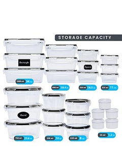 Hihonor 52-Piece Food Storage Container Set,Meal Prep Container Set,Kitchen Storage and Organization,BPA-Free Plastic,Store Fruits/Candies/Spices,Refrigerator/Microwave/Dishwasher Friendly  - Image 2