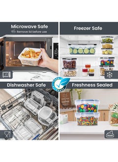 Hihonor 52-Piece Food Storage Container Set,Meal Prep Container Set,Kitchen Storage and Organization,BPA-Free Plastic,Store Fruits/Candies/Spices,Refrigerator/Microwave/Dishwasher Friendly  - Image 5