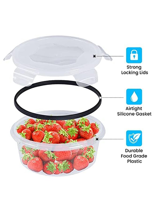 52-Piece Food Storage Container Set,Meal Prep Container Set,Kitchen Storage and Organization,BPA-Free Plastic,Store Fruits/Candies/Spices,Refrigerator/Microwave/Dishwasher Friendly