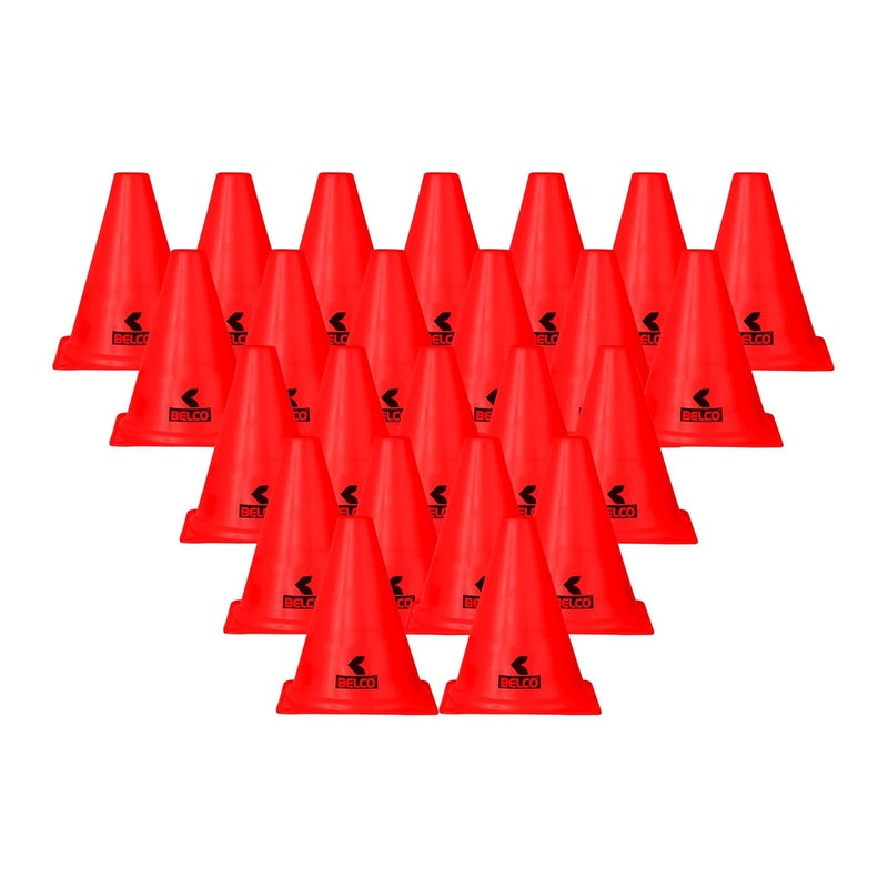 Sports 6 Inch Cone Marker Set Red (RED, Pack of 24)