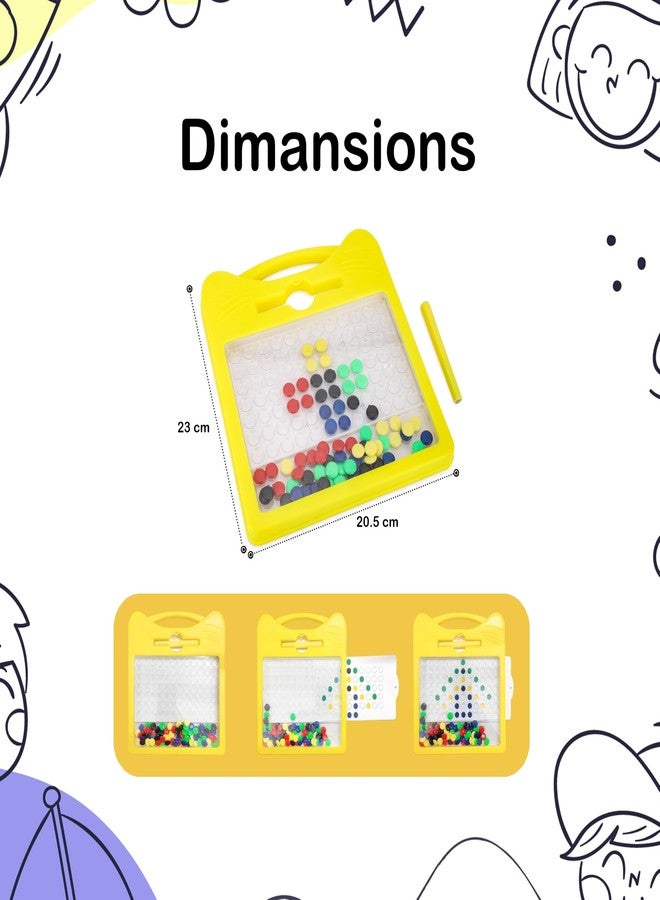 Little B Magnetic Drawing Board for Kid Magnetic Dot Art Game for Toddlers Best Indoor Game for Kids Best Toy for Kids. (Yellow) - Image 4