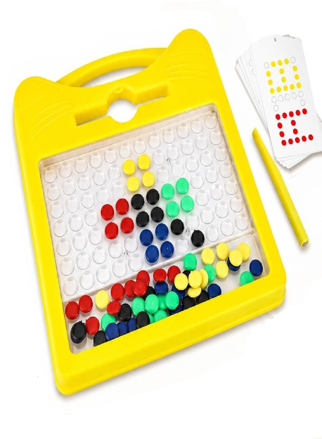 Little B Magnetic Drawing Board for Kid Magnetic Dot Art Game for Toddlers Best Indoor Game for Kids Best Toy for Kids. (Yellow) - Image 1