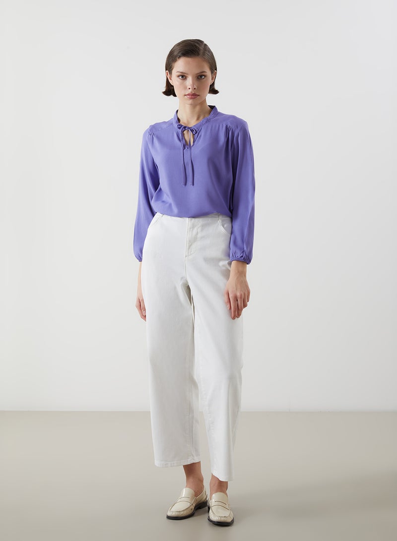 LC WAIKIKI Tie Neck Textured Blouse - Image 2