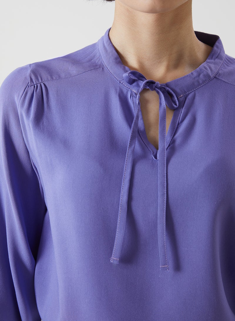 LC WAIKIKI Tie Neck Textured Blouse - Image 3